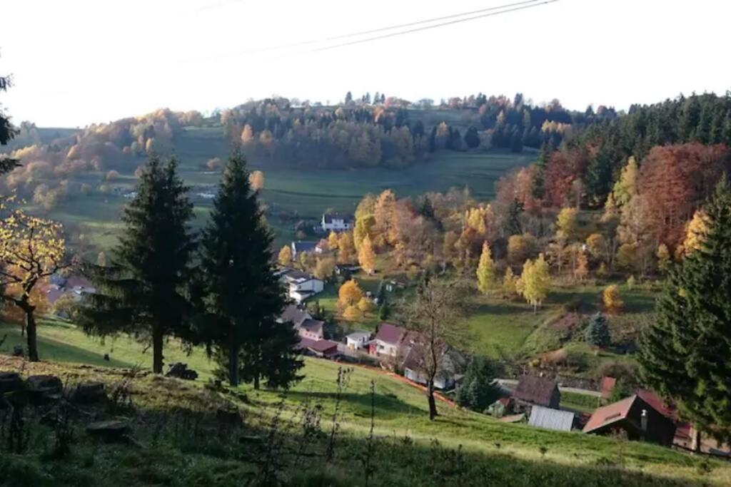 Ruhiges Ferienhaus Am Waldrand Mit Sauna Und Kamin - Hellaberg II Langenbach  Kültér fotó
